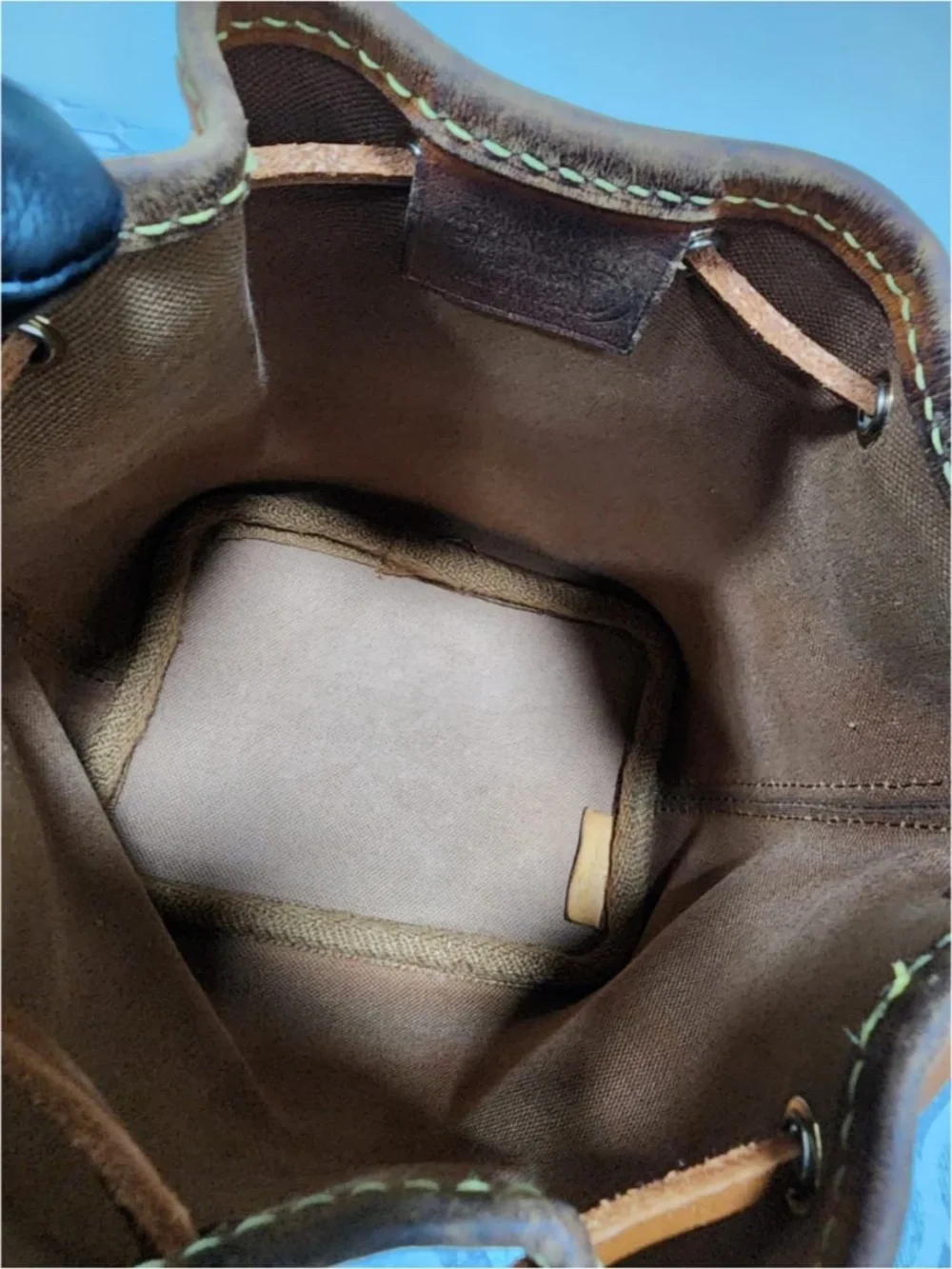 Authentic LOUIS VUITTON Mini Monogram Nano Noe Bucket Bag Brown